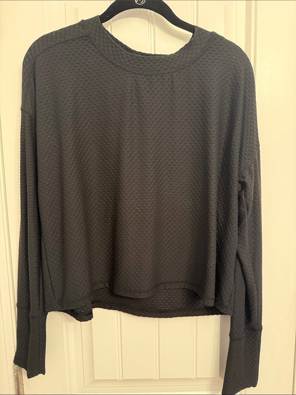 Women's Black long -Sleeve Top